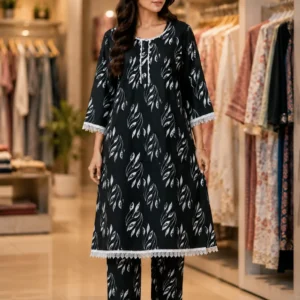 জাফলং প্রিন্ট আকর্ষণীয় কালো কালার - 40