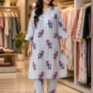 কারচুপি ড্রেস গ্রে কালার - 36