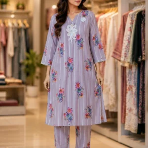 কারচুপি ড্রেস বেগুনি কালার - 36